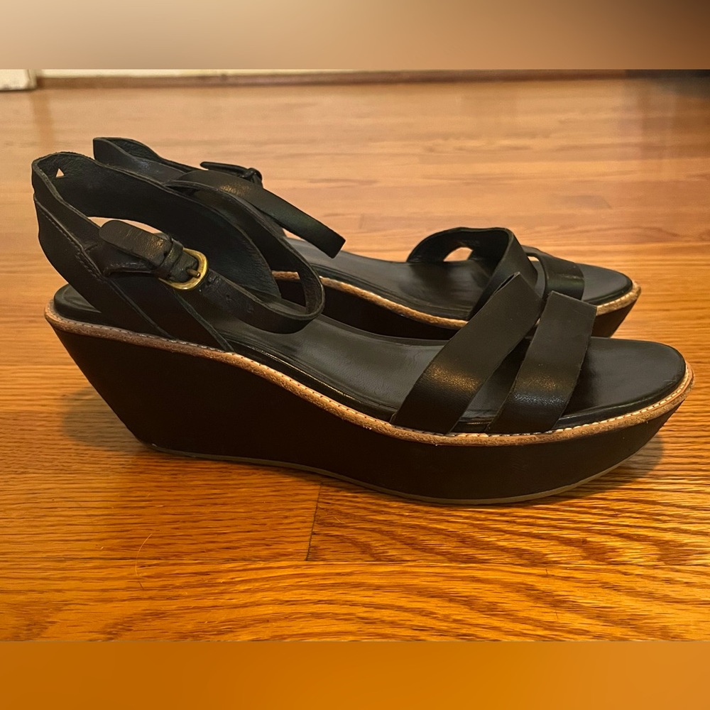 Campers wedge sandals, black size 40